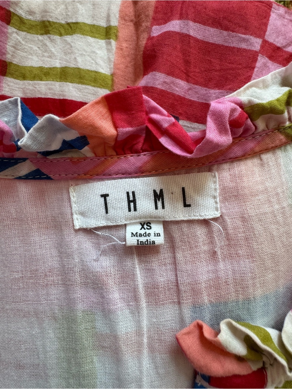 THML Rainbow Print Cotton Mini Dress XS - Picture 8 of 14